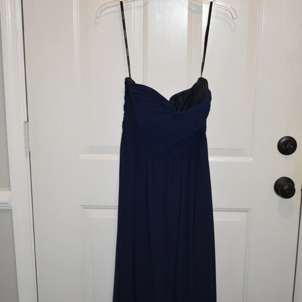 Donna Morgan Navy strapless - Picture 2 of 5